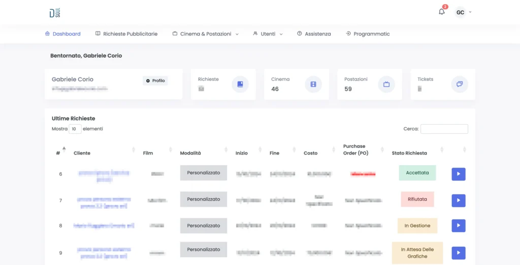 Digital Soul - Web Portal B2B per la Gestione Pubblicitaria dei LED Wall