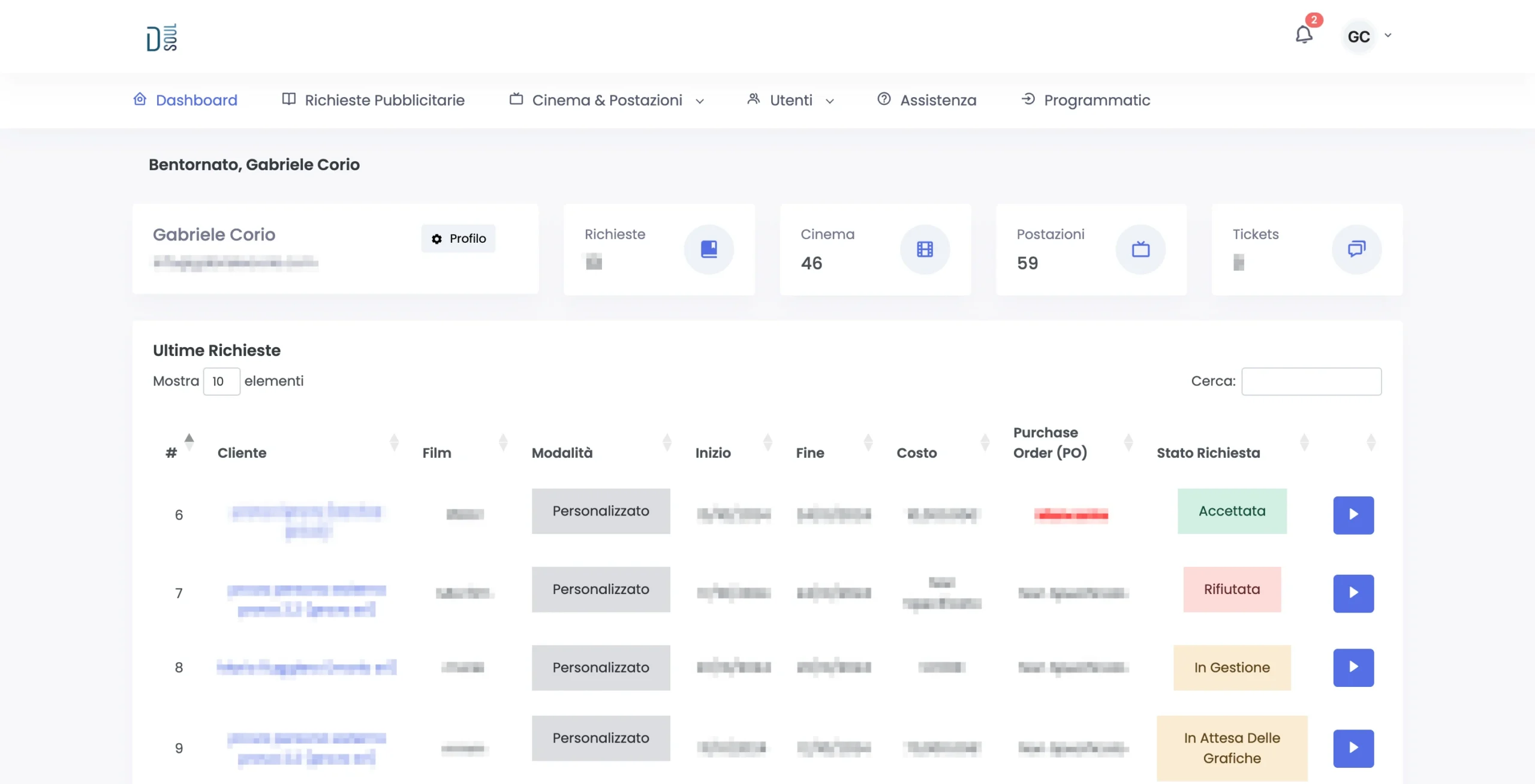 Digital Soul - Web Portal B2B per la Gestione Pubblicitaria dei LED Wall