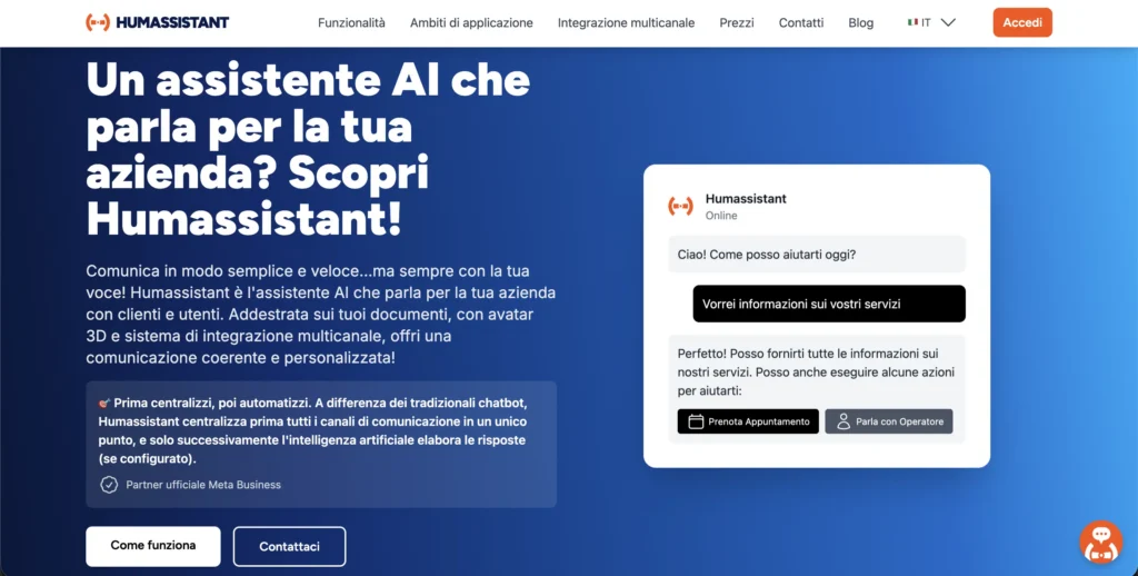 Humassistant - AI Conversational Platform con Orchestrazione Multicanale