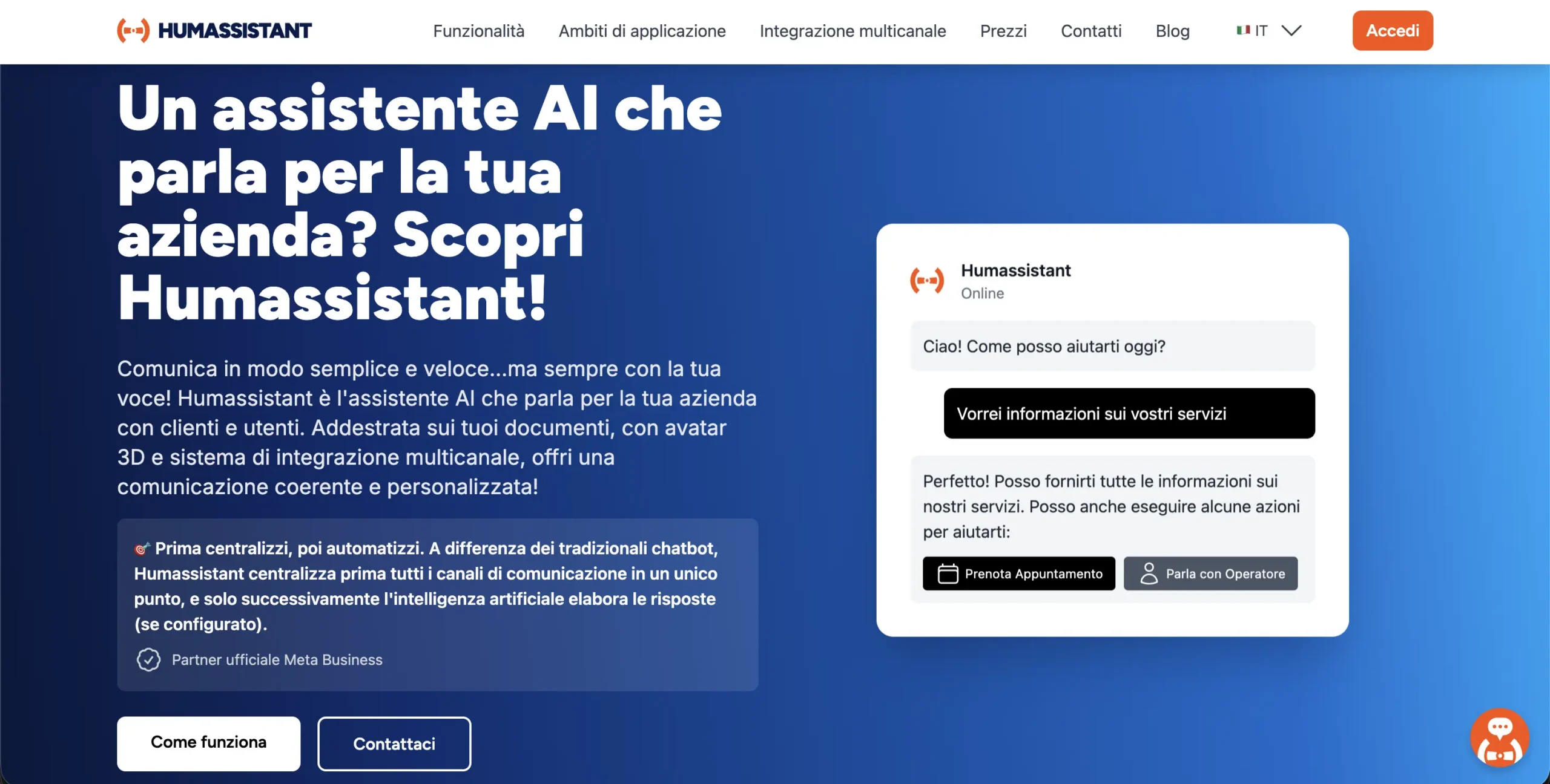 Humassistant - AI Conversational Platform con Orchestrazione Multicanale